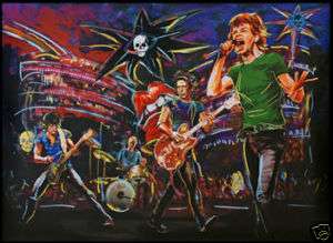 RONNIE WOOD collectors edition SKULLS on STAGE canvas  