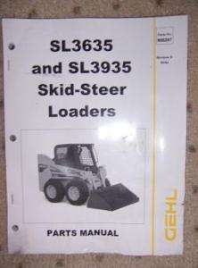 2004 Gehl SL 3635 3935 Skid Steer Loader Parts Manual C  