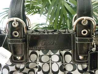 Coach Soho Signature Black/Silver Gallery ToteShoulder Handbag