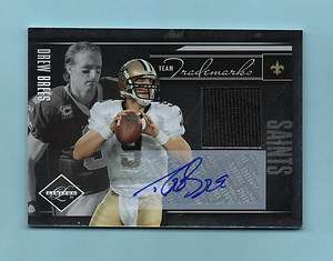   Brees 2010 Limited Team Trademarks Jersey Autograph Auto 03/15  