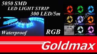 Waterproof 5M 5050 RGB 300 LED LIGHT Strip Lamp + 24 key IR Remote 