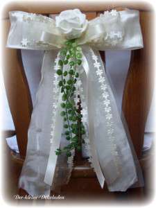 Stuhlschleife ,Kirchenschmuck,Hochzeit,Kommunion  