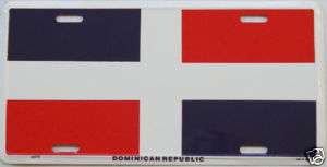 Dominican Republic Flag Embossed Car Alu License Plate  