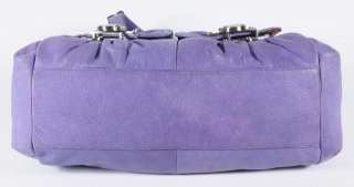   Purple Leather Stainless Hardware Satchel Shoulder Bag Handbag  