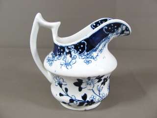 Antique Blue and White Soft Paste Porcelain Pitcher and Basin English 