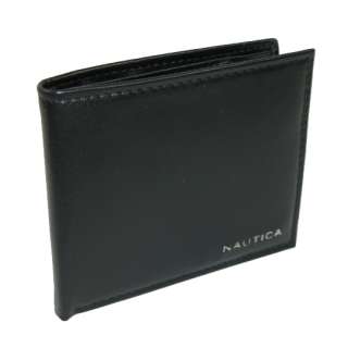 Nautica Mens Genuine Leather Passcase Wallet (Black) 26217297675 