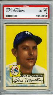 1952 Topps Gene Woodling #99 PSA 6 Yankees  