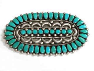 Alice Quam–Turquoise Cluster Pin–Circa 1970s Collectors  