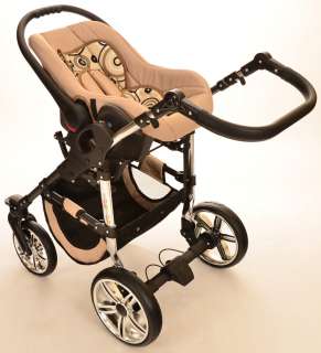 LUXUS Kombikinderwagen ORION 3 in 1 + Babyschale + GRATIS in 47 FARBEN 