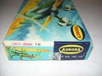 VINTAGE 1956 AURORA CURTISS HAWK P 6E KIT WITH BOX  