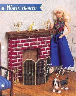 Fireplace & Accessories, pc patterns fit Barbie dolls  