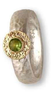 silver gold peridot ring rings JEWELRY gemstone R242  