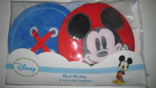 MOD MICKEY 3 Piece Wall Hanging Set Disney Mickey Mouse Baby Nursery 