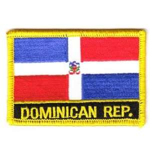 Flaggen Aufnäher Patch Dominikanische Republik Schrift  