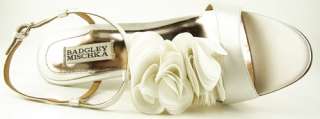   MISCHKA RANDEE White Ruffle T strap WEDDING EVENING Womens Sandals 10