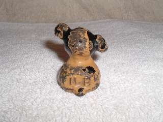 OLD Cast Iron Pup Dog Paperweight U.B. Hines/Acco  