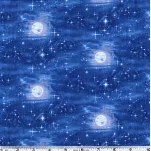   of the Sea Night Sky Aqua Fabric By The Yard Arts, Crafts & Sewing