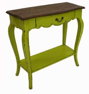 French designer Furniture Rustic Green Console Table designer painted 