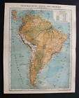 1893.Orig.​Geographic​al Map.CARTA FISICA SUD AMERICA