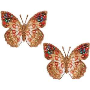  Expo MBP102GL Iron On Embroidered Sequin Butterfly 