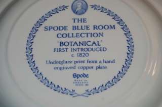 SPODE BLUE ROOM COLLECTION Ltd Ed Plate BOTANICAL  