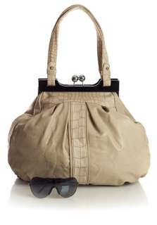 New Large Two Tone Tote Kiss Lock Shoulder Handbag Bag  