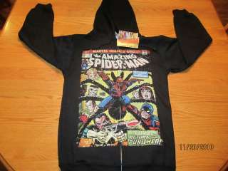 Spider Man and Punisher Marvel Comics Mens Hoodie NWT  