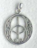 Sterling Silver CHALICE WELL Pendant Celtic Flowers NEW  