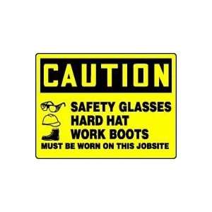  24X36 CAUTION SAFETY GLASSES 24X36 Sign