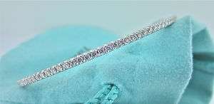 Tiffany & Co Diamond Metro Bangle Bracelet 18k White Gold RETAIL $ 