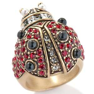 Heidi Daus Lovely Ladybug Crystal Accented Ring 