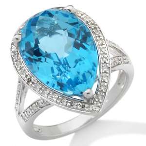  Fine Jewelry with Carol Brodie 10.70ct Swiss Blue Topaz and Diamond 