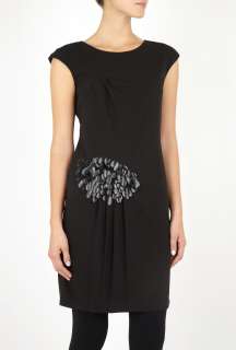 Philosophy di Alberta Ferretti  Leather Applique Darted Dress by 