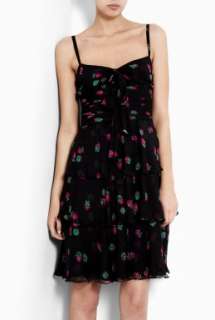 Moschino Cheap & Chic  Strawberry Print Tiered Silk Chiffon Dress by 