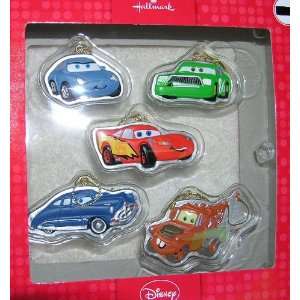  Disney Cars Set of 5 Holiday Christmas Ornaments Including 