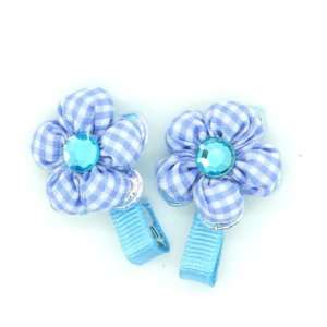  (Blue) Baby/ Toddler /Girl Flower Shaped Mini Hair Clip 