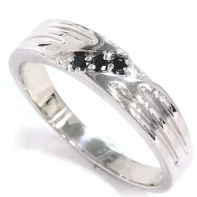    Black Diamond Mens Wedding Band Ring 14k White Gold Jewelry
