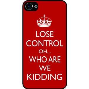Are We Kidding Red Color Rubber Black iphone Case (with bumper) Cover 