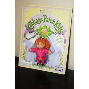  Cabbage Patch Kid Keychain Girl with Pink Outfit and Pig 