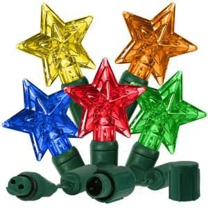  (25) Bulbs   LED Multi Color Star Shape Christmas Lights 