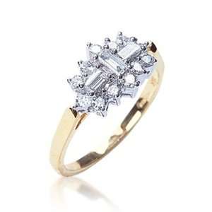   Cluster Ring in 18ct Yellow Gold, Ring Size 8 David Ashley Jewelry
