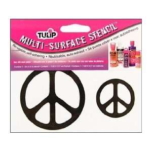   Tulip Multi Surface Stencil Small Peace Signs Arts, Crafts & Sewing