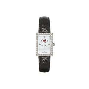   City Chiefs Womens Black Leather Strap Allure Watch 