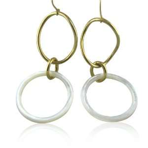  Faraone Mennella Yellow gold New 18k MOP Earrings Jewelry