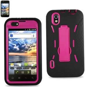 LG Marquee/Ignite/LS855 Black/Hot Pink Combo Silicone Case 