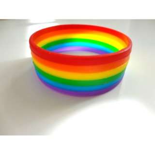  Rainbow pride wristband rainbow pride bracelet 1 inch 