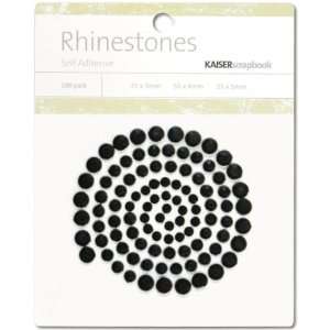  Kaisercraft Self Adhesive Rhinestones 100 Pack, Black 