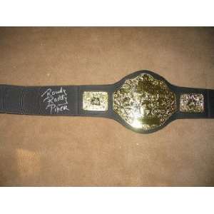 Hulk Hogan & Rowdy Roddy Piper Autographed WWE Championship Belt ...