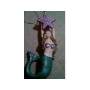 Mermaid Hanging on a Star Ornament 