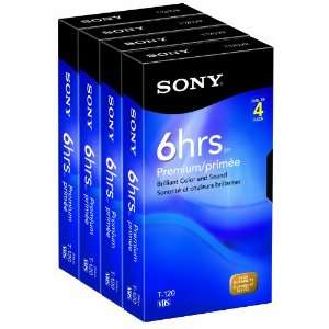    Sony Media 4T120VRC 4 Pack 120 Minute VHS Tapes Electronics